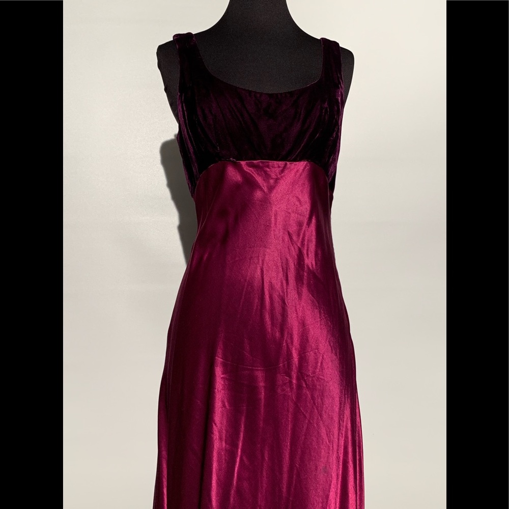 Satin/velvet dress